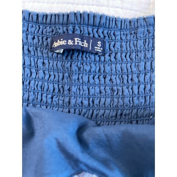 Abercrombie & Fitch Striped Jumpsuit Romper SZ S Wide Legs Linen Pockets - Picture 8 of 14